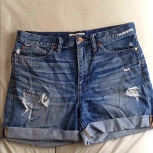 MADEWELL high waisted boyfriend shorts